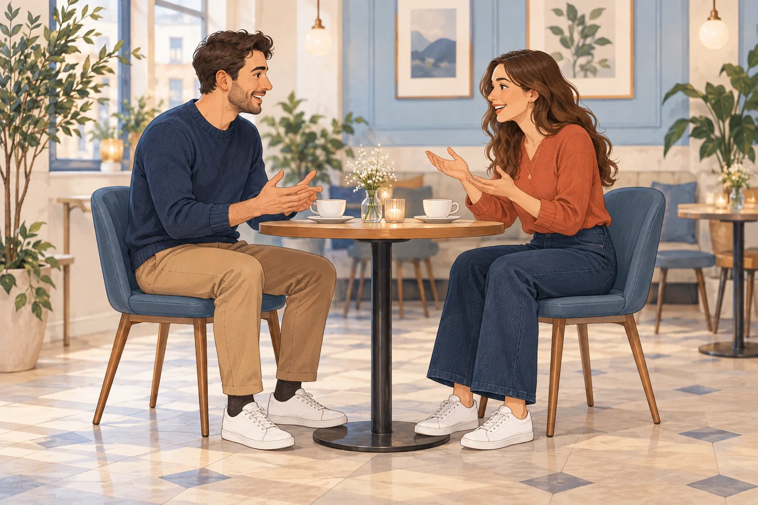 Участники Speed Dating общаются лично